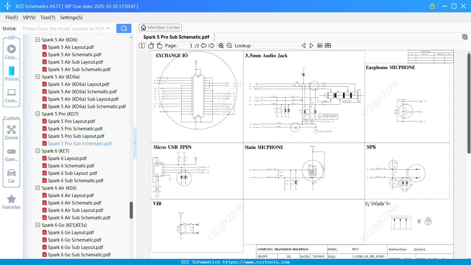 Tecno Spark 5 Pro Sub Schematic